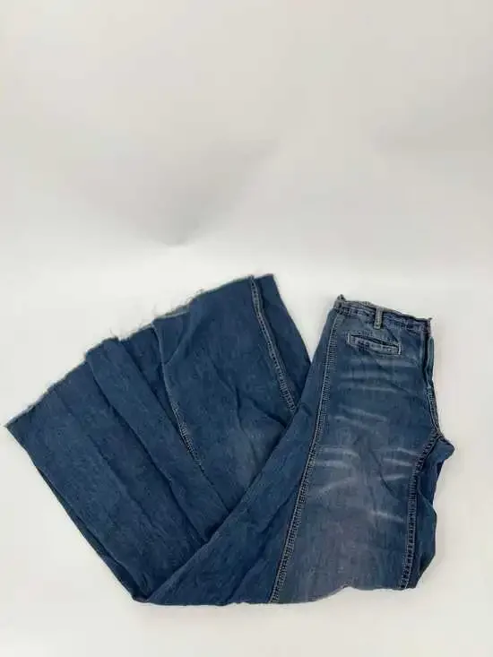 Free People Women Blue Wide Leg Flare Jeans | Size 24 Regular - Picture 5 of 7